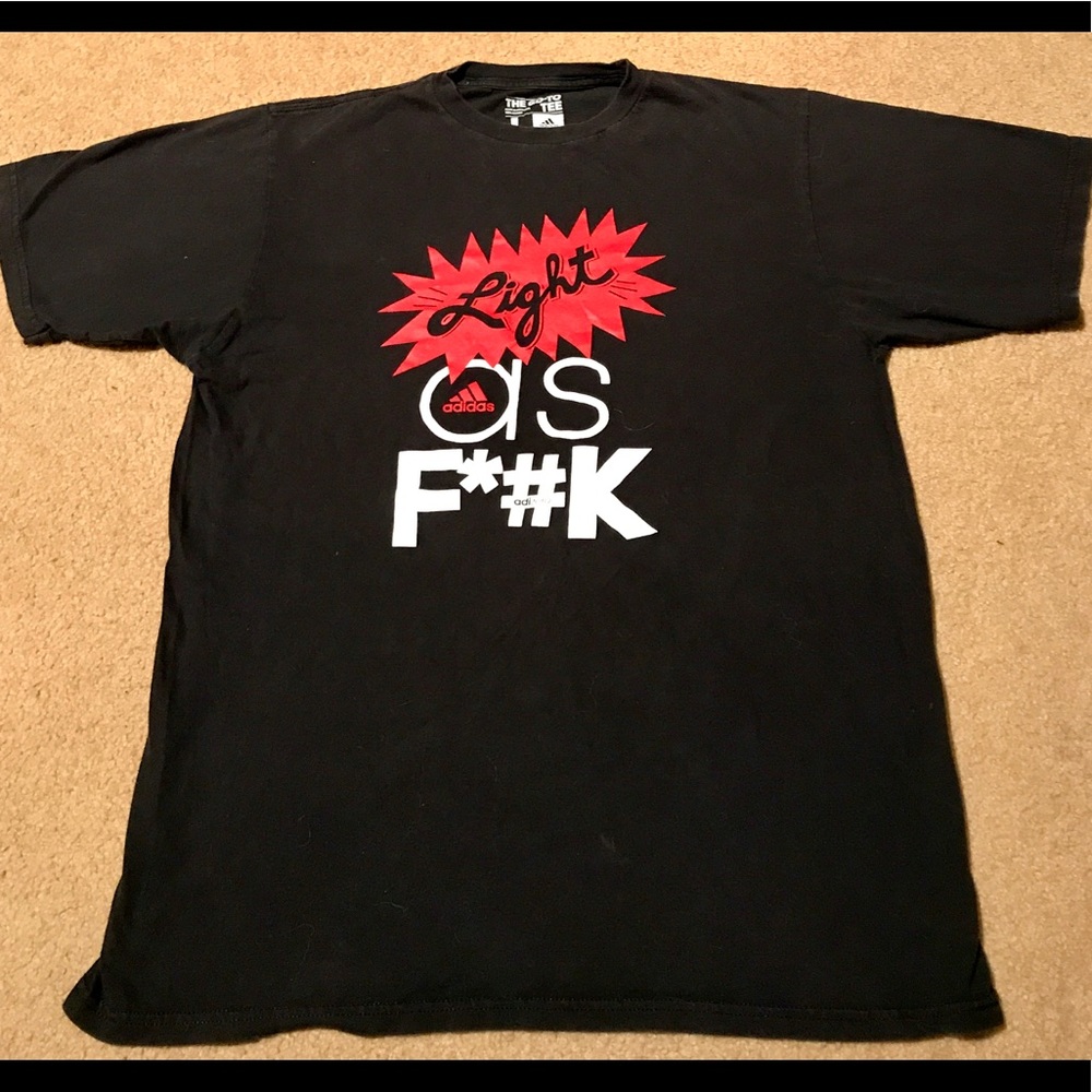 Adidas "Light as F*#k" Men's T-Shirt Sz L