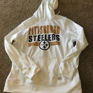 White Steelers hoodie NWOT
