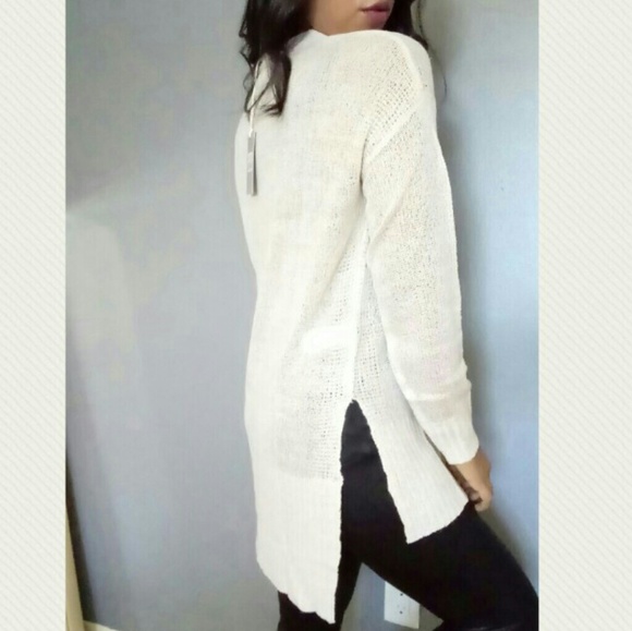 CREAM CROSSFRONT SWEATER - Picture 3 of 5