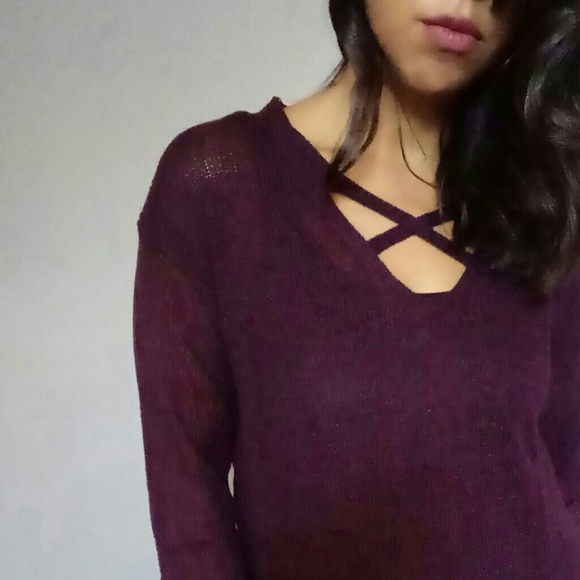 CREAM CROSSFRONT SWEATER - Picture 5 of 5