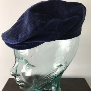 Casquette Navy 'Velvet' Cap Hat w/  Neck Tie