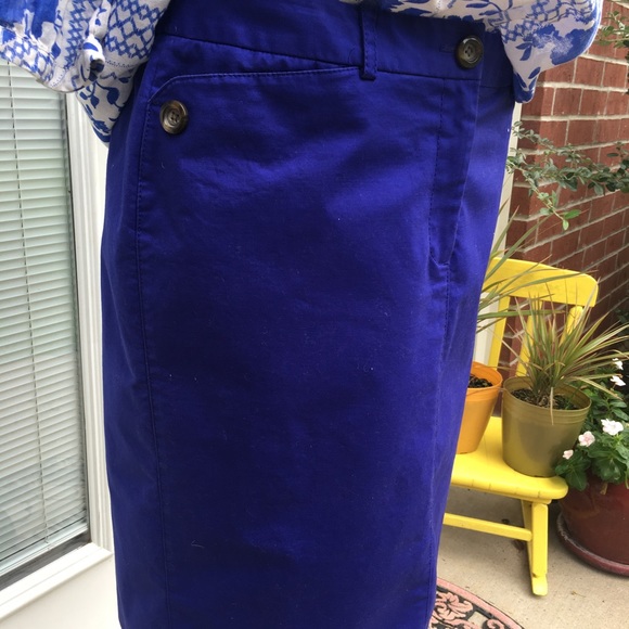 Blue midi skirt - Picture 4 of 5
