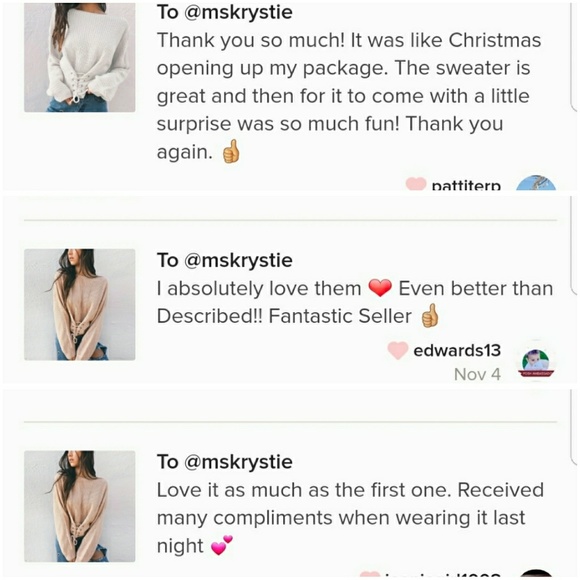 Round Neck Lace Up Knitted Sweater - Picture 6 of 7