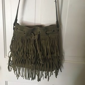 Patricia Nash fringe suede bronte bucket bag
