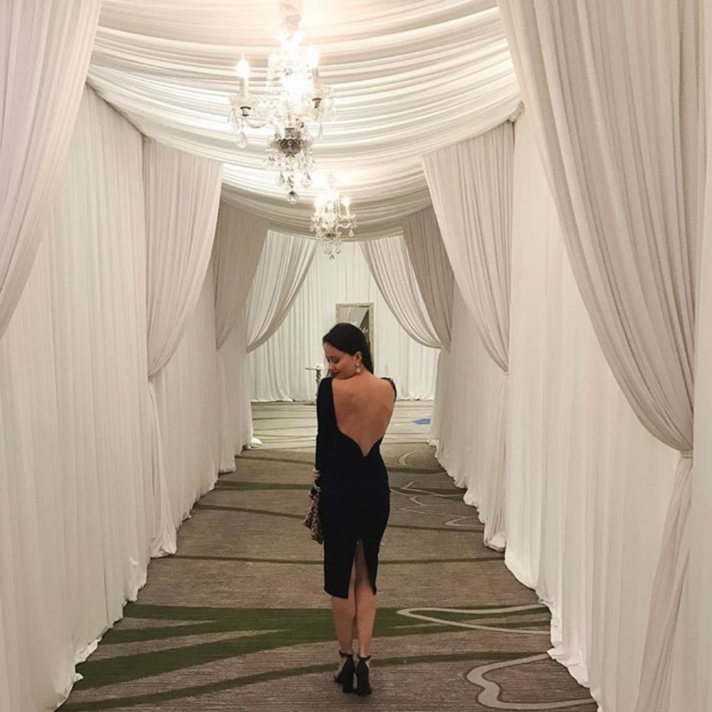 Lulus Va Va Voom Backless Midi Dress, Size XS
