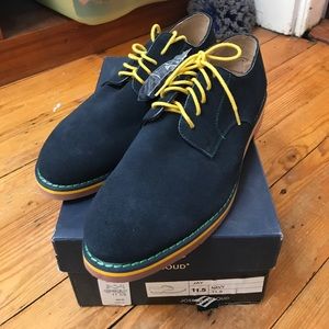 Joesph Abboud Blue Plain Toe Oxford