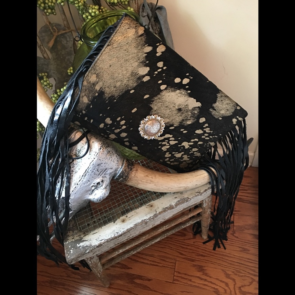 Whiskey Lee Hair on Hide Clutch.