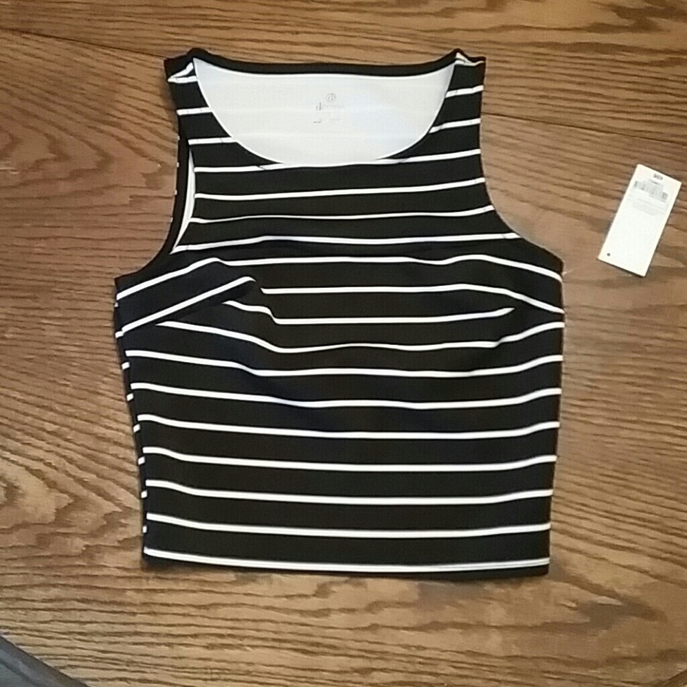 TEMP PRICE DROP Black/White Crop Top