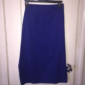 Blue pencil skirt