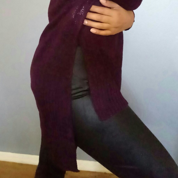 WINE CROSSFRONT SWEATER - Picture 3 of 5