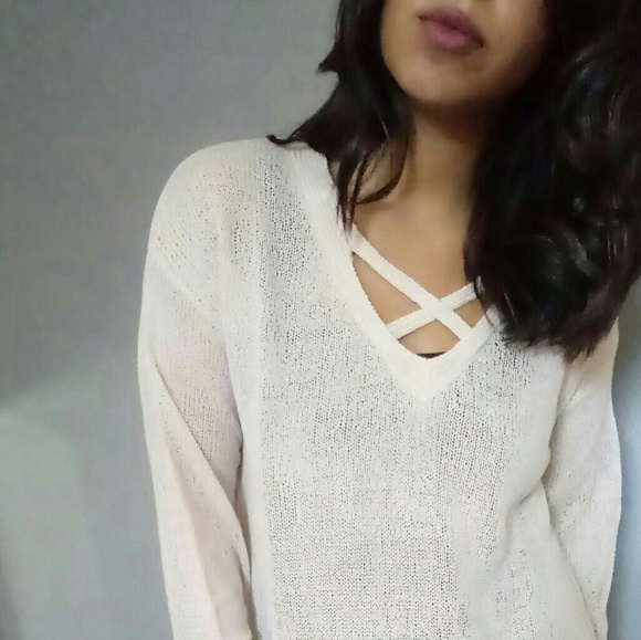 WINE CROSSFRONT SWEATER - Picture 5 of 5