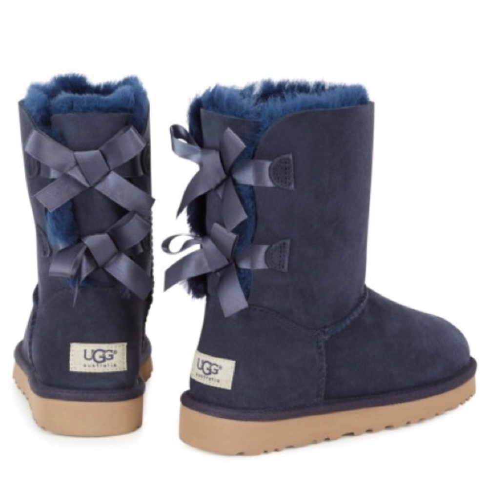 Navy Blue Bailey Bow Uggs