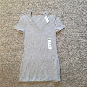 Gray v-neck