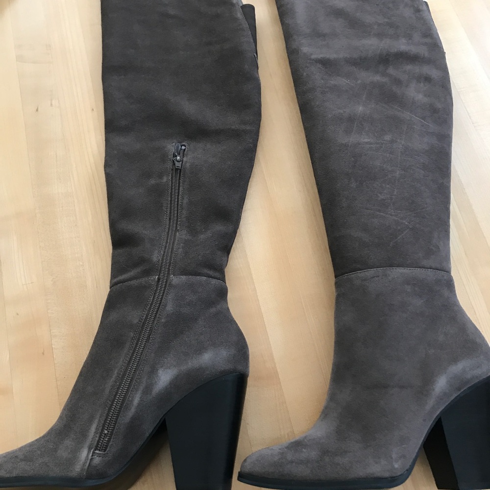 Steven brown suede over the knee boot
