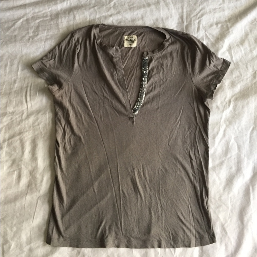 J. Crew Sequined Heirloom T