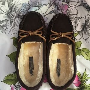 Brown moccasins