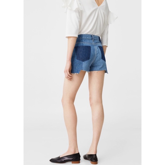 High Waisted Denim with Uneven Hem - Mango - Picture 2 of 6