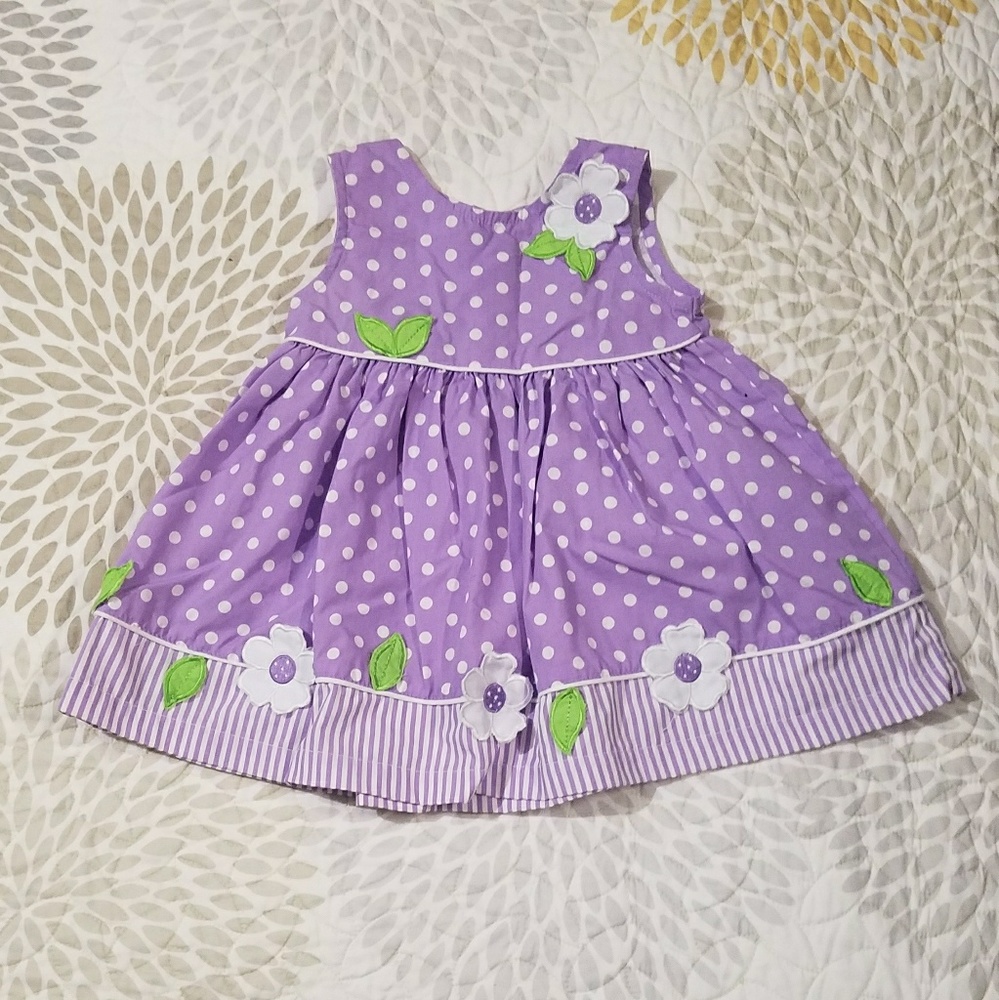 Purple polka dot Dress