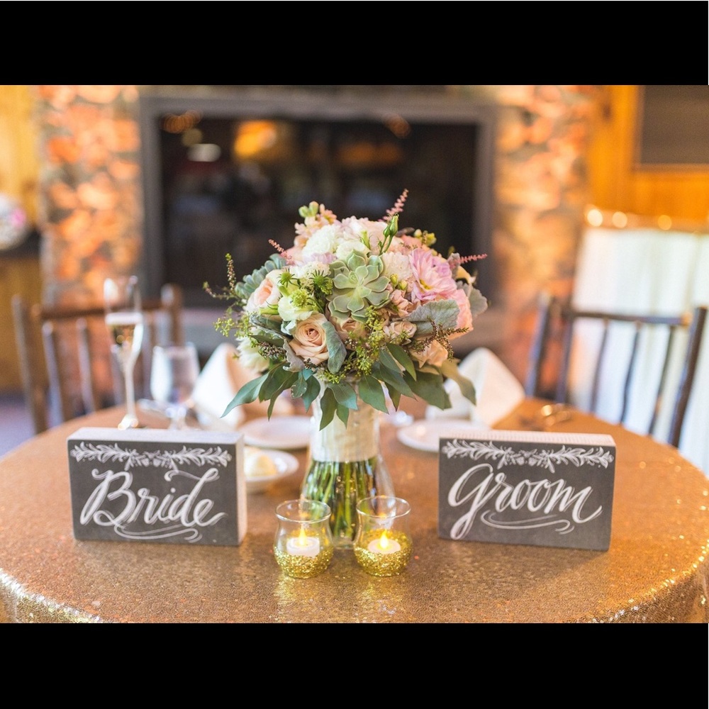 Bride & Groom Signs
