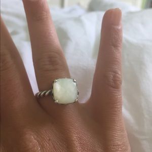 White pearl pandora ring