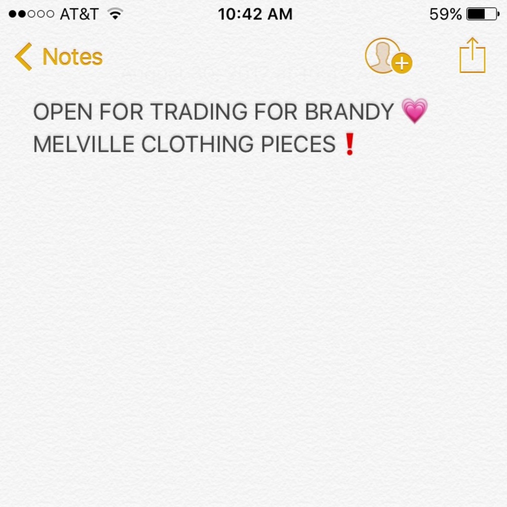  AVAILABLE TO TRADE FOR Brandy  Melville 