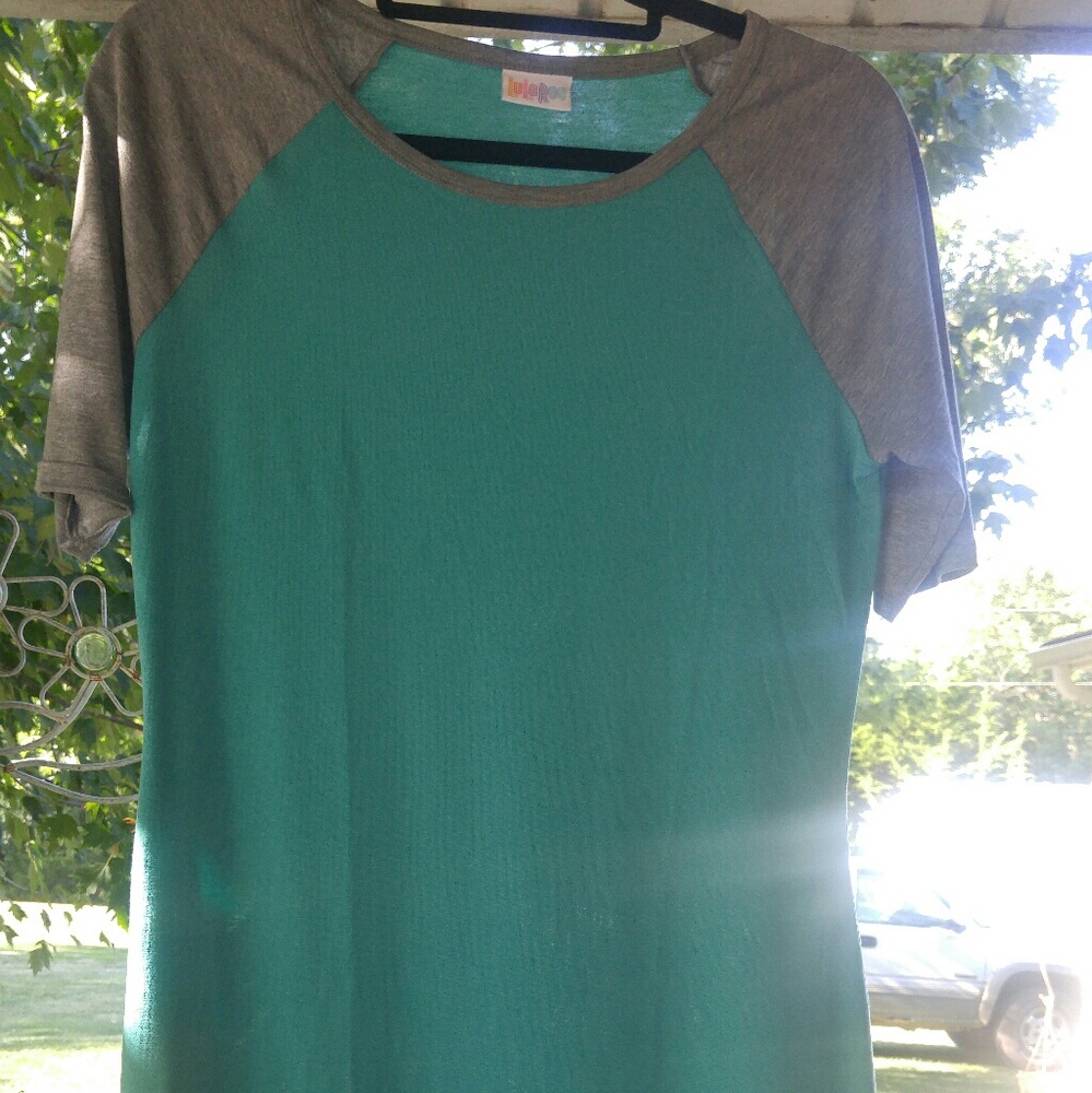 Lularoe Teal and Grey Julia sz Med