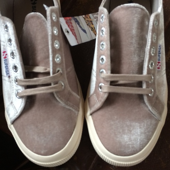 🍃💕EDITOR PICK NIB Superga Gray Velvet Sneaker - Picture 7 of 8