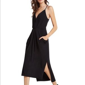 BCBGeneration faux wrap black dress with pockets
