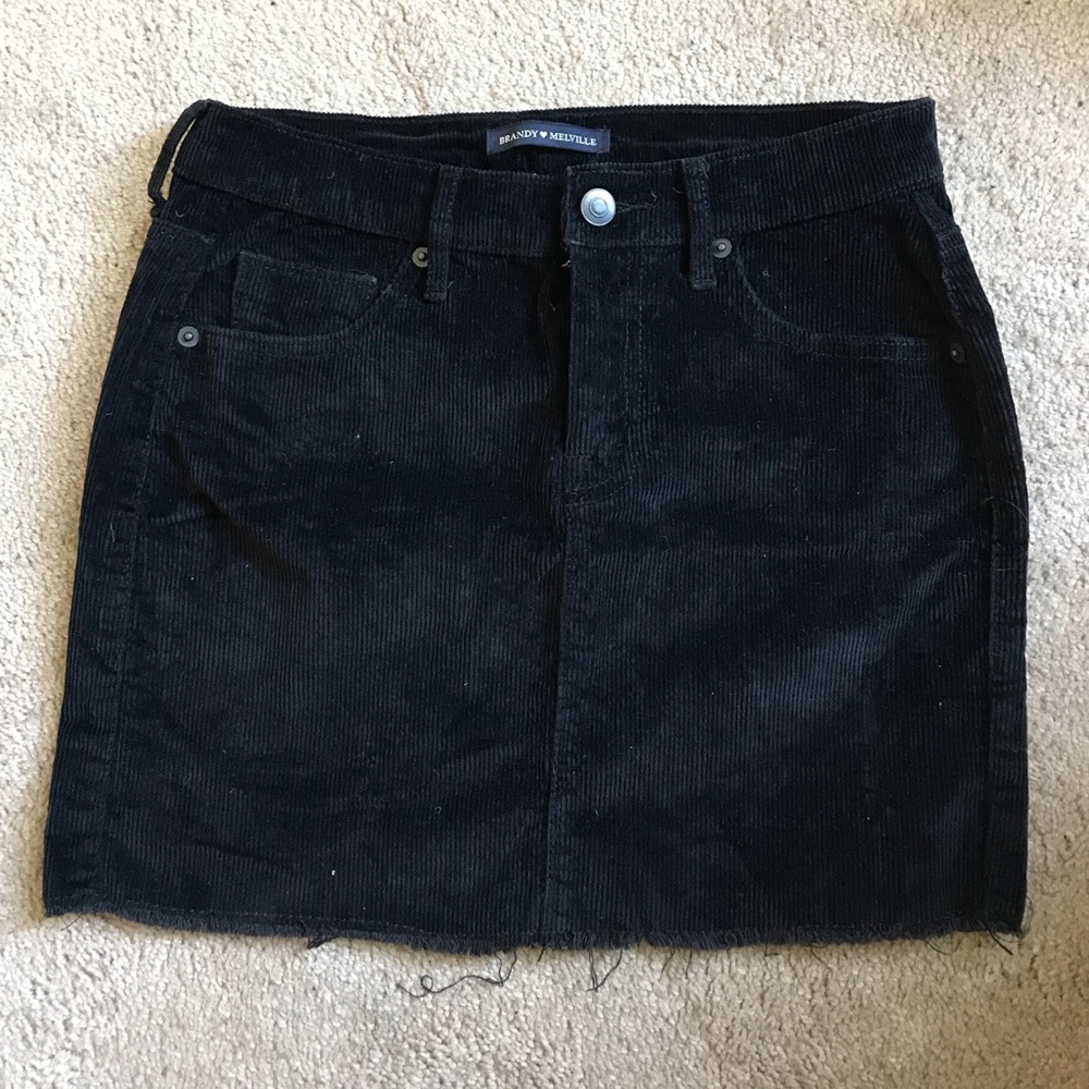 Brandy Melville black corduroy skirt