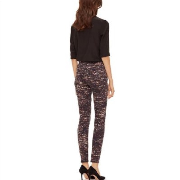 NWT Tory Burch Black Flash Printed Skinny Jean - Picture 3 of 6