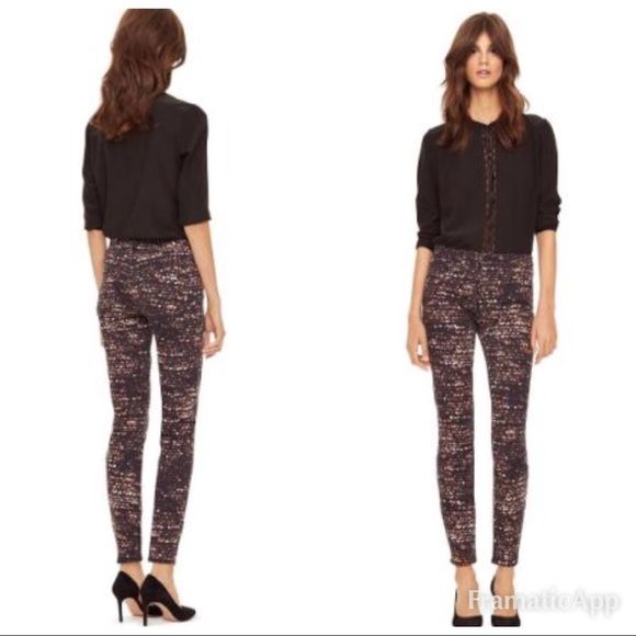 NWT Tory Burch Black Flash Printed Skinny Jean - Picture 2 of 6