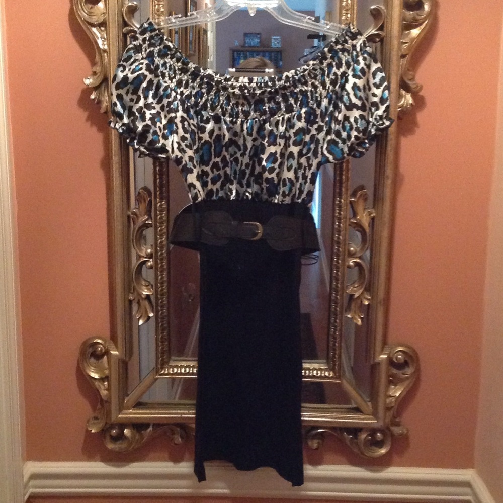 Jordin Sparks Original Blue Cheetah Print Dress