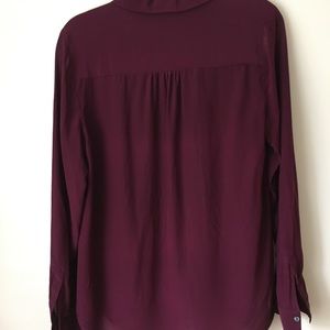 Ann Taylor 100% Silk Long-Sleeved Blouse