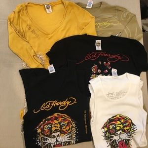 Bundle of Ed Hardy tops
