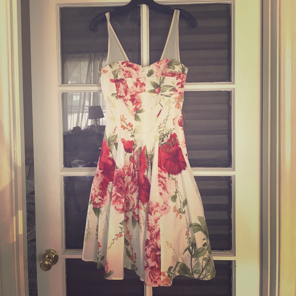 Rose pattern dress