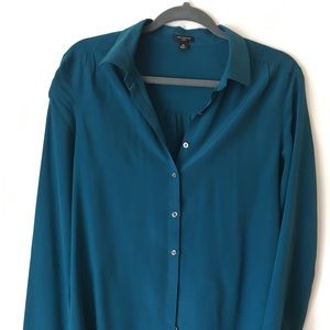 Ann Taylor 100% Silk Long-Sleeved Blouse