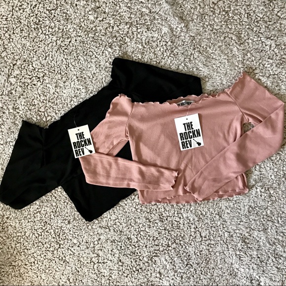 ✨ Off Shoulder Frill Bardot Top - Picture 3 of 3