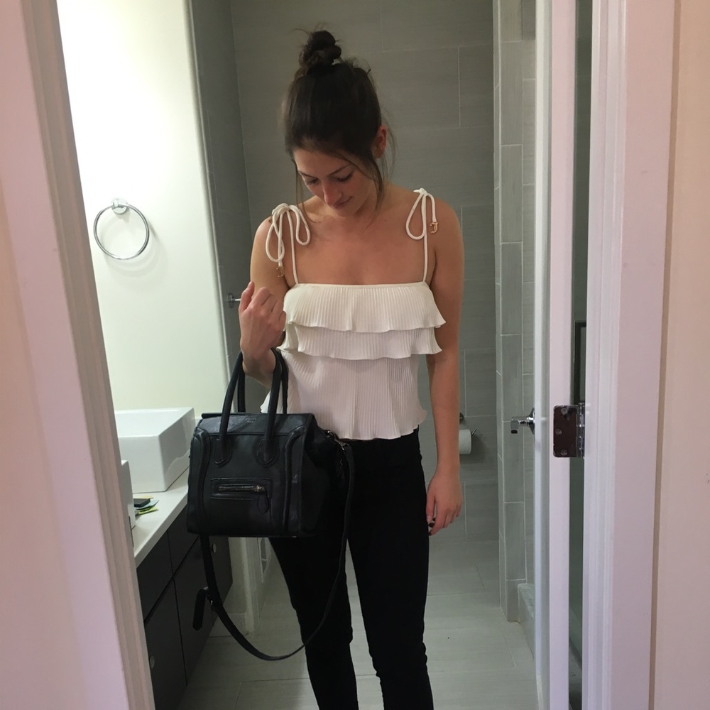 Ivory Ruffled top