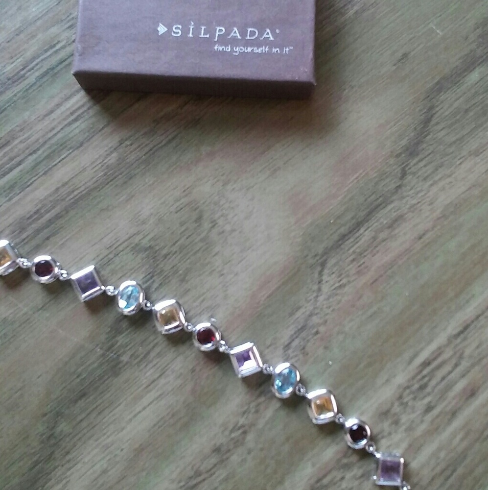Silpada sterling gemstone bracelet