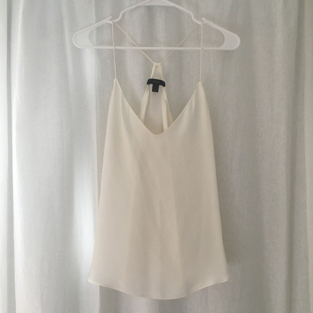 J. Crew Silk Cream Tank Top