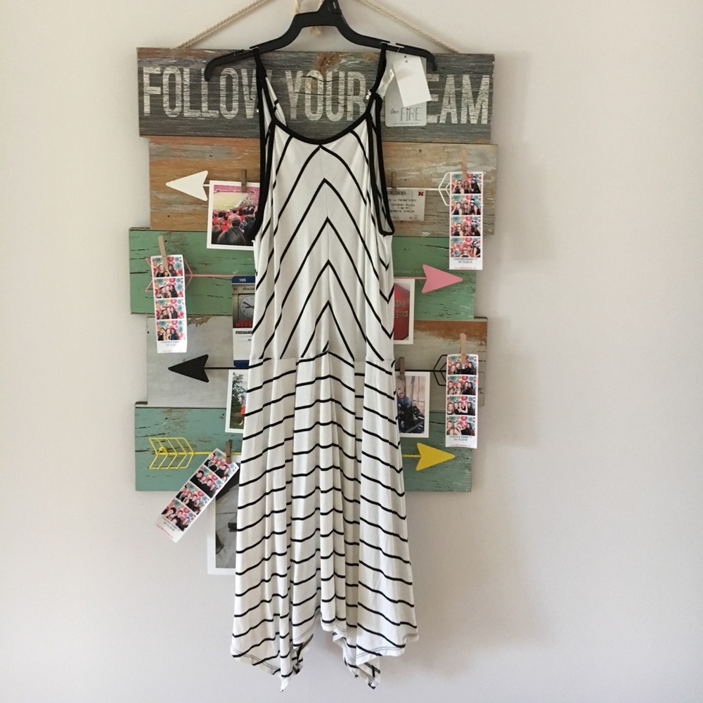 White stripe dress
