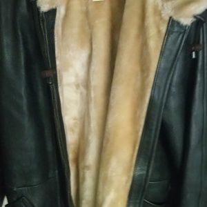 Genuine Leather bomber Coat