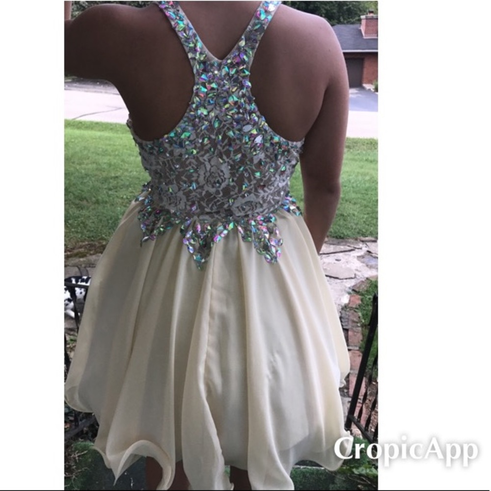 Champagne homecoming dress ,with/without petticoat
