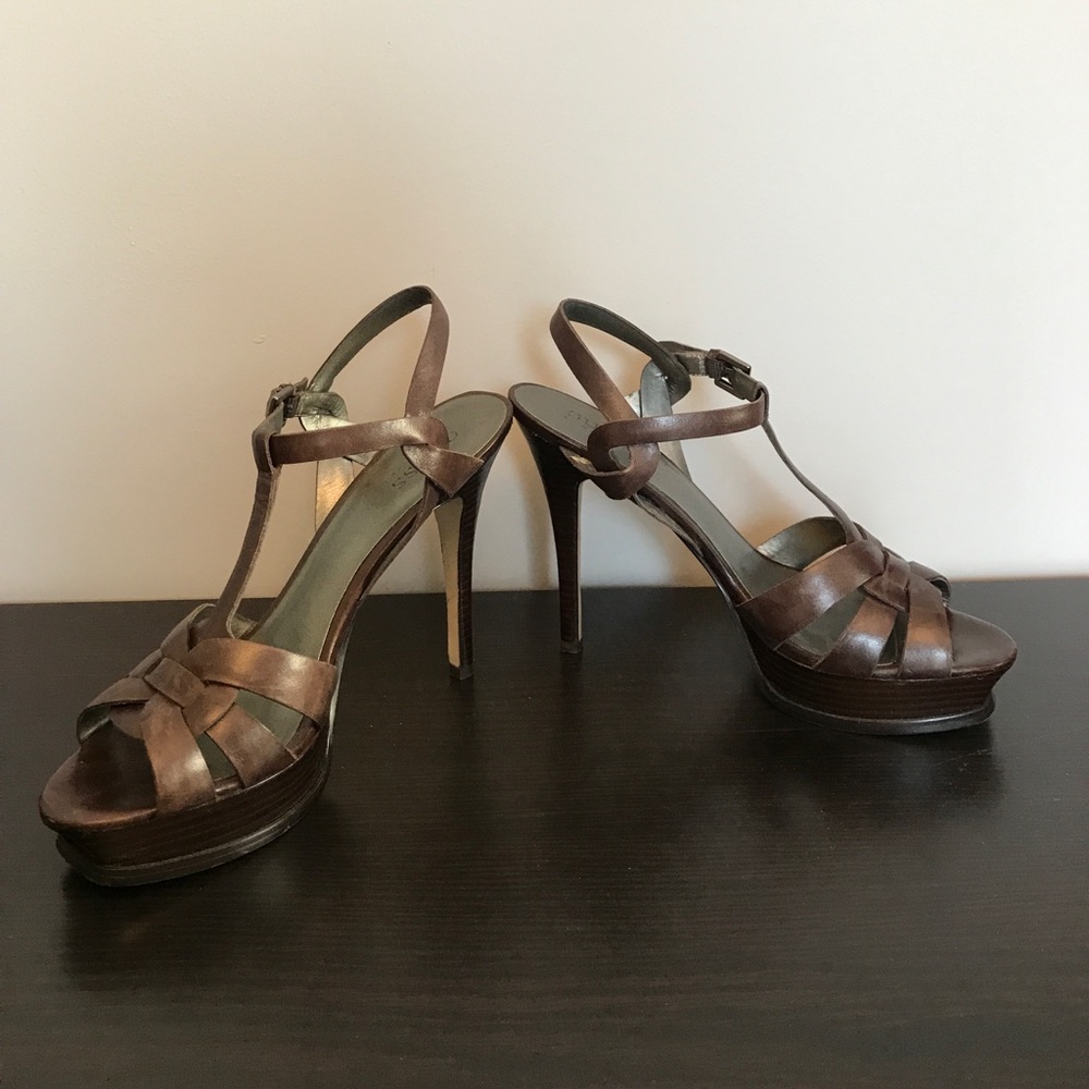 Brown Guess stiletto sandals