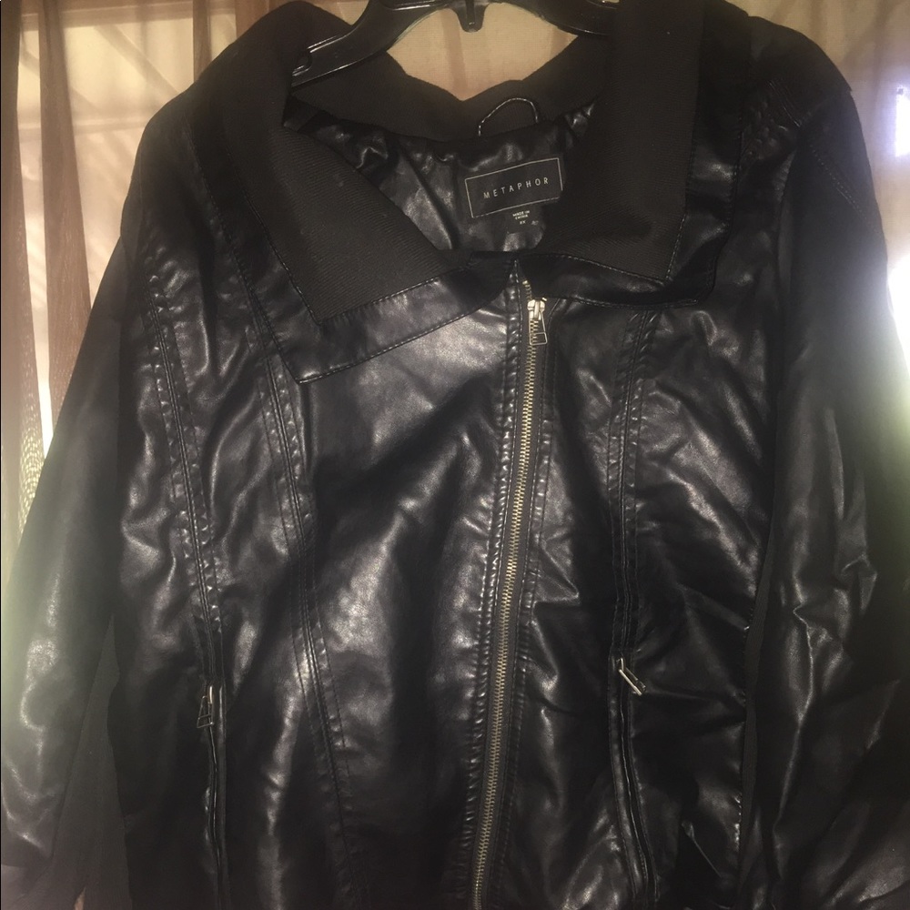 Faux leather jacket