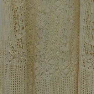 Stunning crochet cream lace vest similar to Joy
