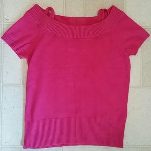 Off the shoulder pink top