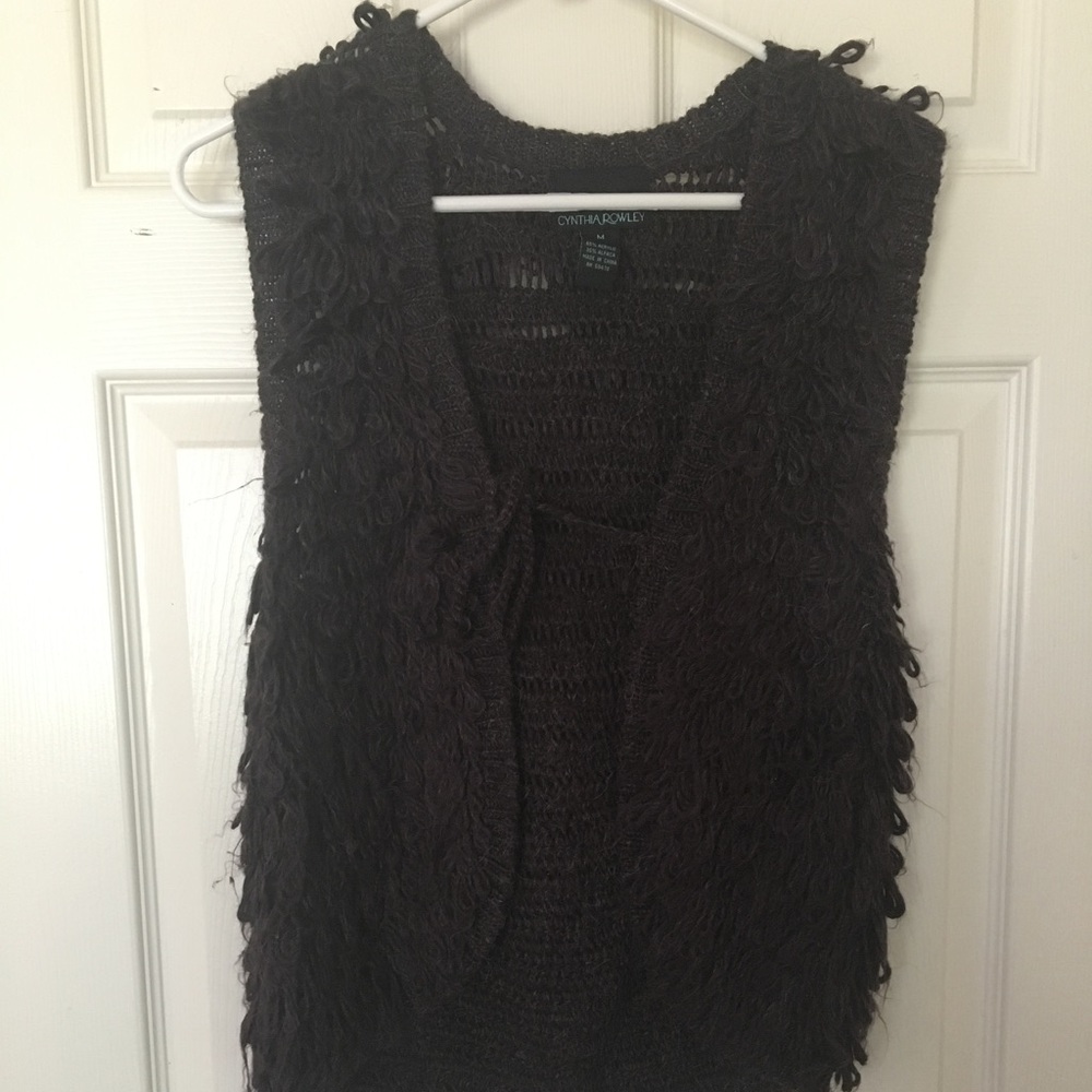 Cynthia Rowley Shag sweater vest