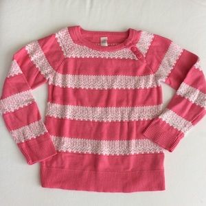 Cherokee pink and white girls sweater