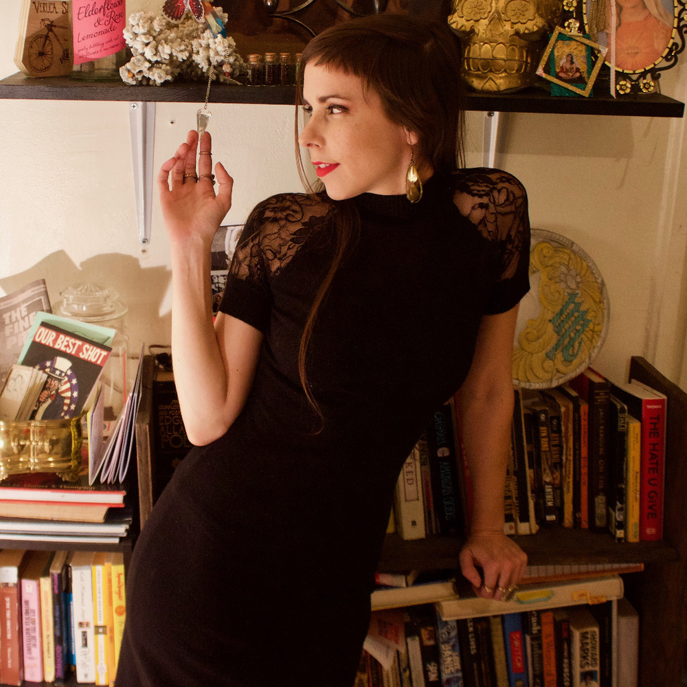Forever 21 Black Dress with lace detail - Picture 2 of 4